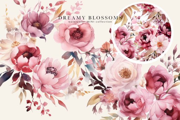 Download Watercolor Romantic Floral Clipart Set - Romantic floral Collection
