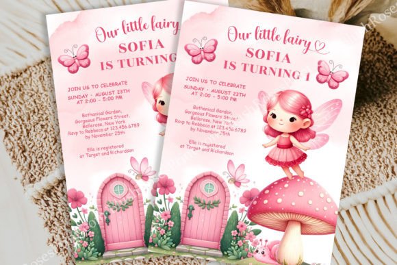 Download Little Fairy Girl Birthday Invitation - Birthday Collection