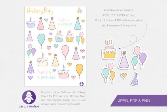 Download Birthday Party Stickers, Decorative - Birthday Collection