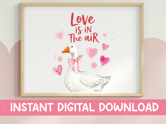 Download Love is in the Air Watercolor Goose PNG - Watercolor goose png Collection
