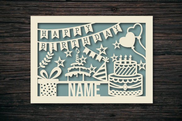 Download Personalized Birthday Card Paper Cut - Birthday Collection