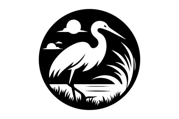 Download Egret Bird SVG Silhouette , Illustration - Premium Bundle