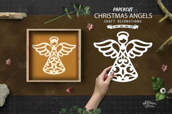 Download Papercut Christmas Angel Cut File - Angel Collection