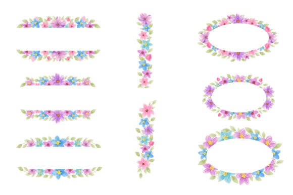 Download Romantic Floral Frame Watercolor - Romantic floral Collection