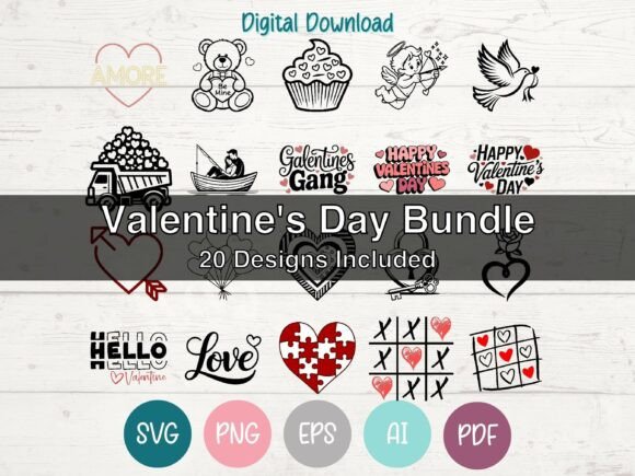 Download Valentine's Day Bundle SVG PNG EPS AI - Bundle svg png Collection