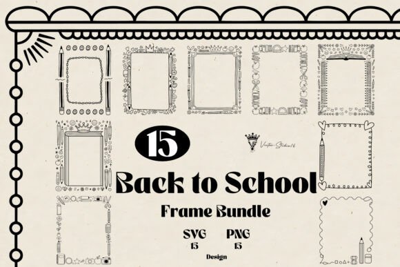 Download Back to School Frame Bundle SVG PNG - Bundle svg png Collection
