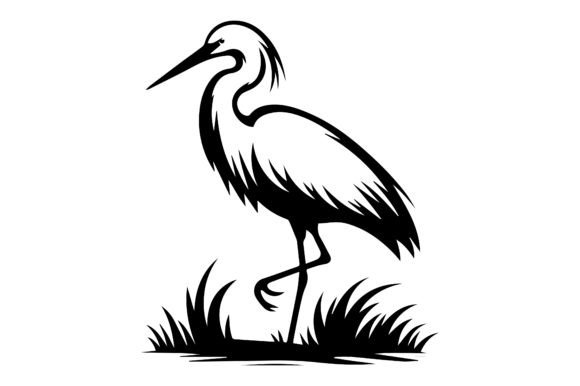 Download Egret Bird SVG Silhouette , Illustration - Premium Bundle